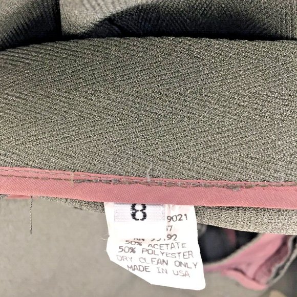 LADIES SLACKS BY IRIS SINGER Collection SIZE 8 ~~Green Herringbone Pattern - Picture 4 of 6